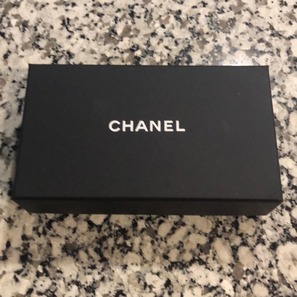 New metallic Chanel card wallet.